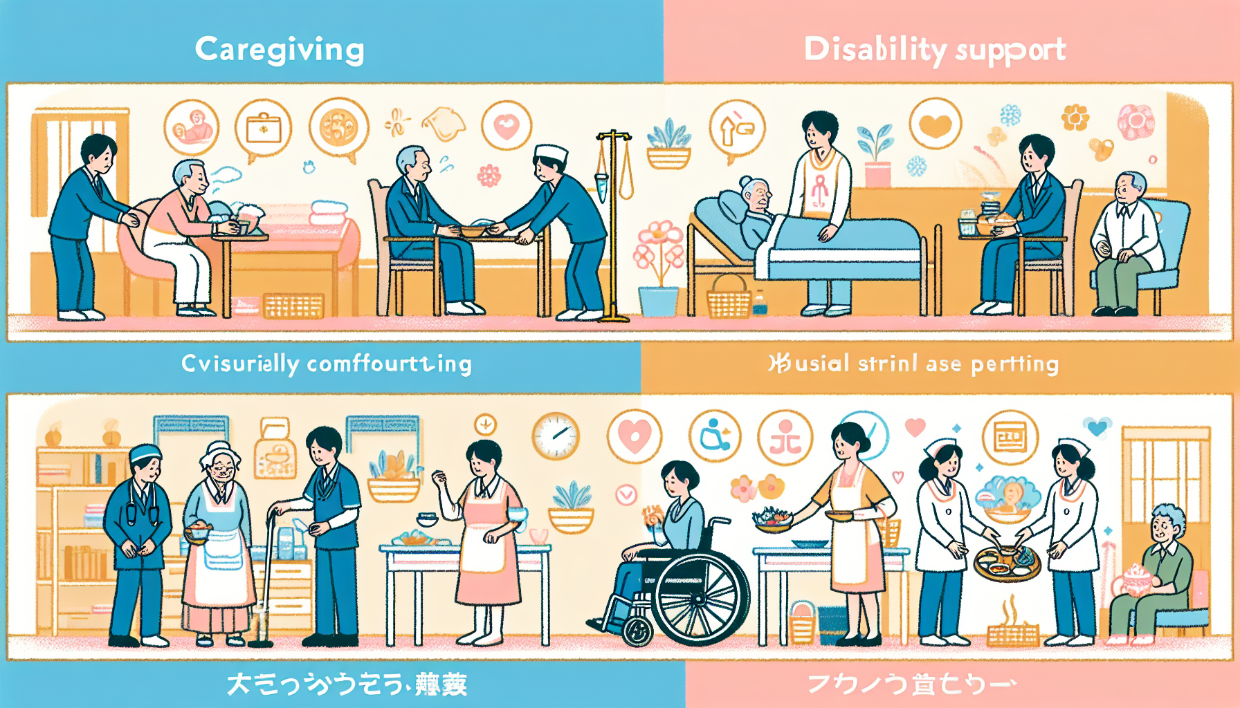 「介護VS障害者支援：身体負担から専門性まで徹底比較！あなたに合った福祉の仕事を見つけるヒント」
