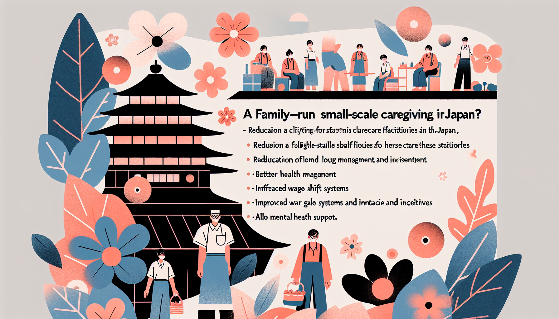 小規模介護施設の働き方改革：長時間労働の削減から心身の健康管理まで、家族経営だからできる職員サポート術