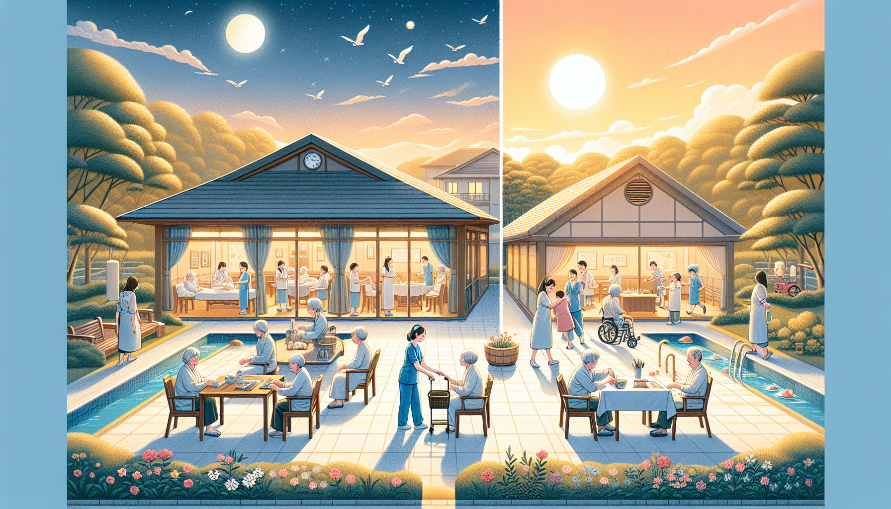 介護職の勤務選びで人生が変わる！24時間体制と日中活動型施設のメリット・デメリット完全比較